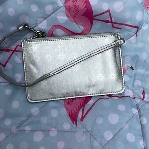 For @ohishe share show Coach cute silver wristlet with hang tag